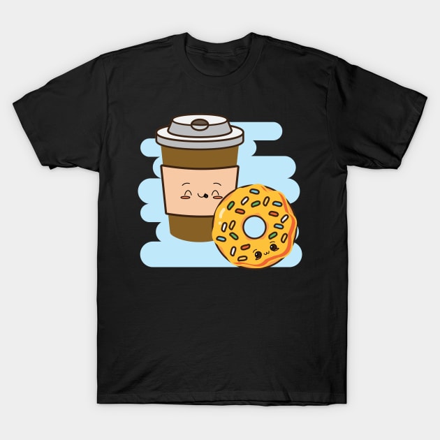 donuts and coffee T-Shirt by T-shirtlifestyle